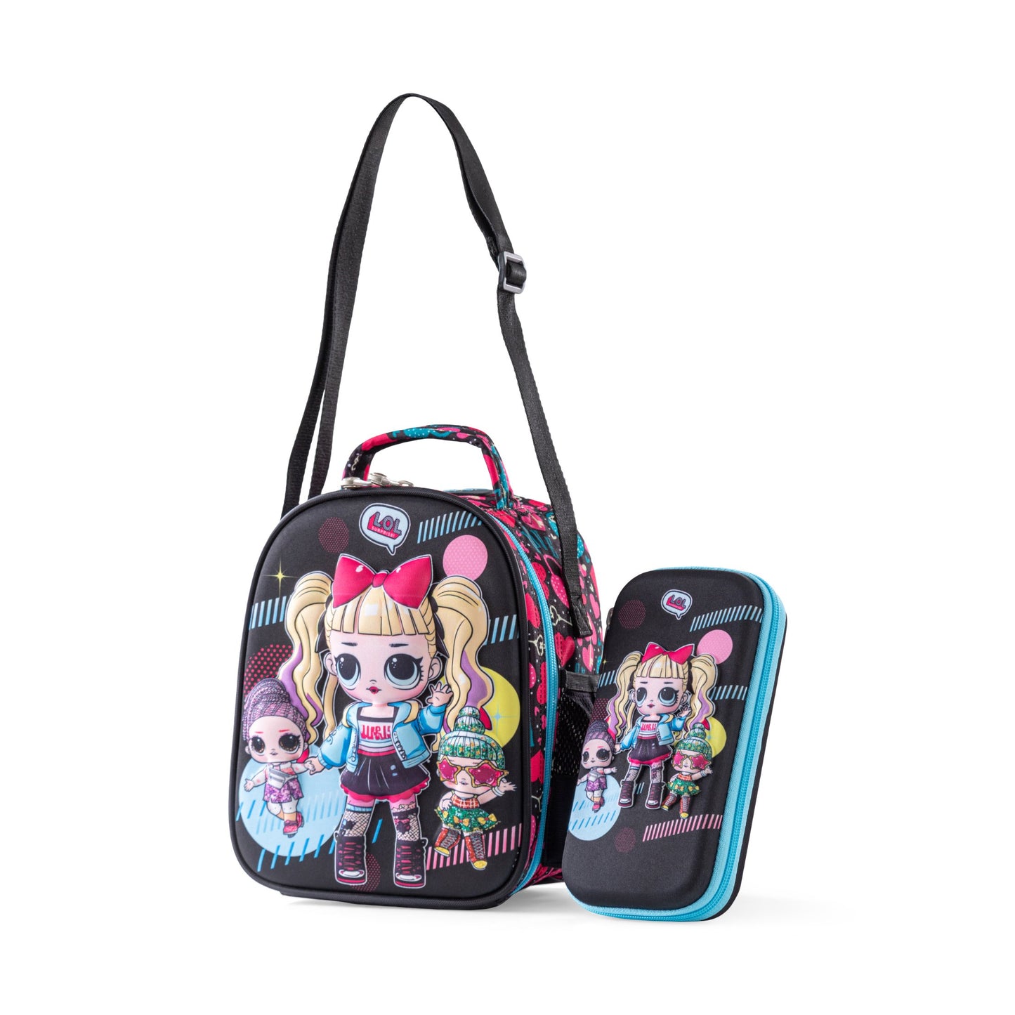 L.Girls pencil case & launch bag