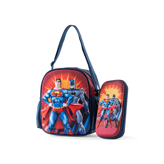 C25- Superman & Batman pencil case & launch bag