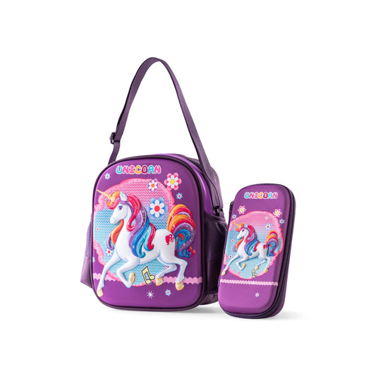 C25- Unicon Purble pencil case & launch bag