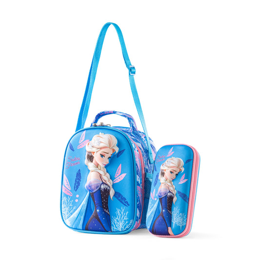 Elsa blue pencil case & launch bag
