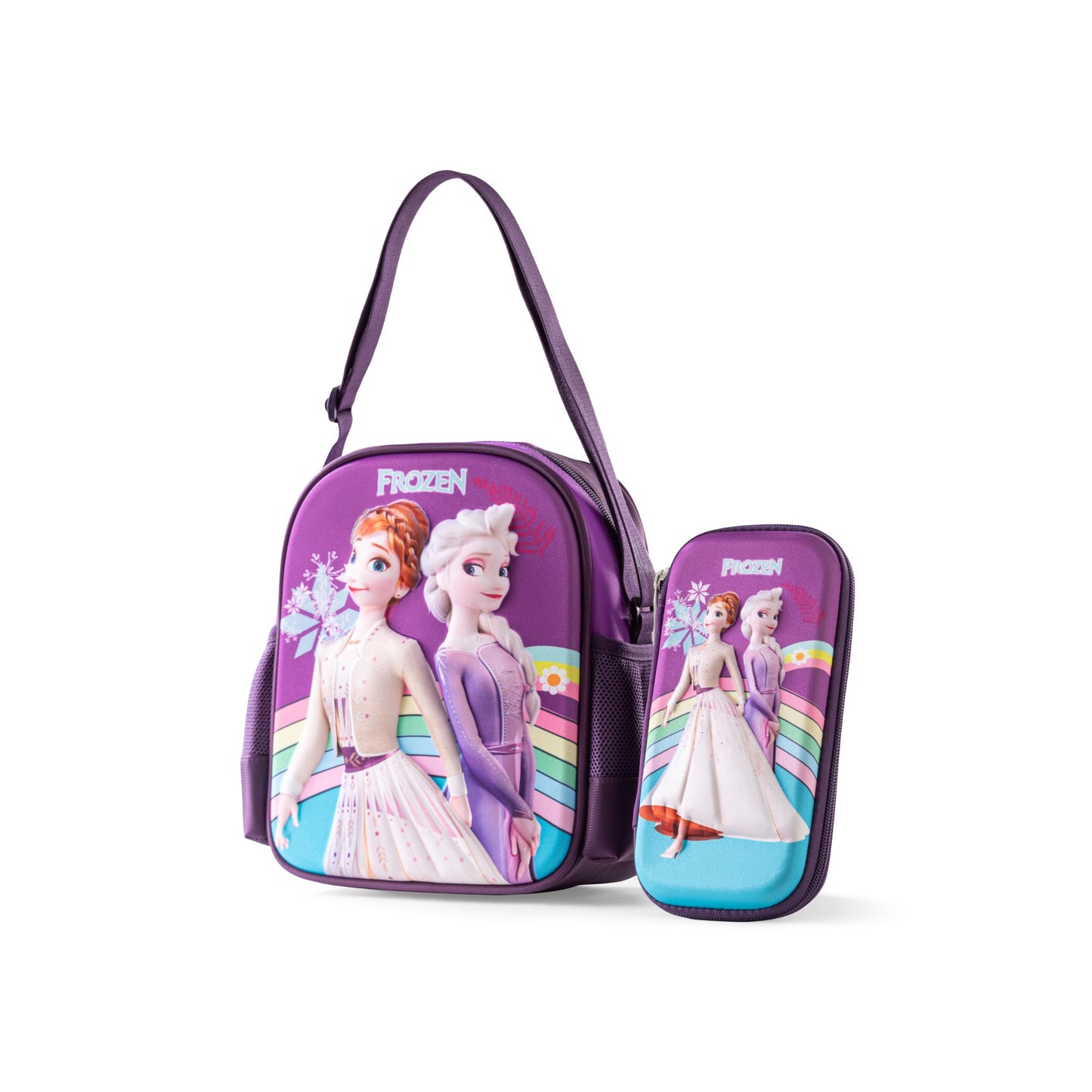 C25- Frozen Purble pencil case & launch bag