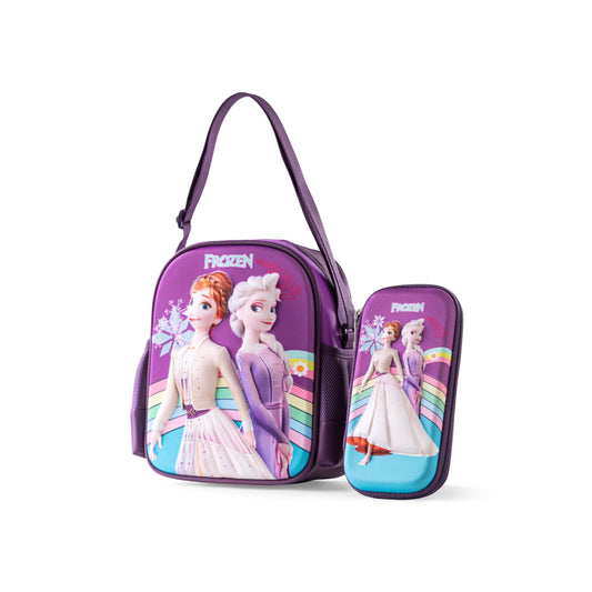 C25- Frozen Purble pencil case & launch bag